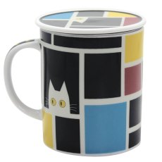 画像2: かくれんぼ猫 マグカップ(ブラック) (2)