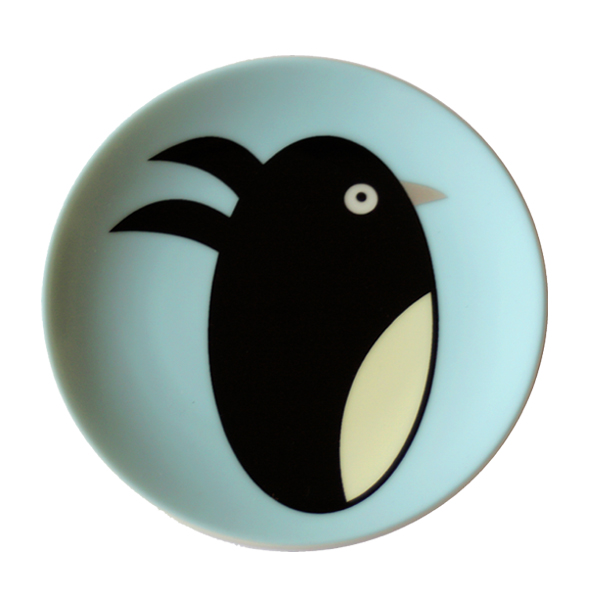 画像1: ペンギン 小皿 (ブルー右向き) (1)