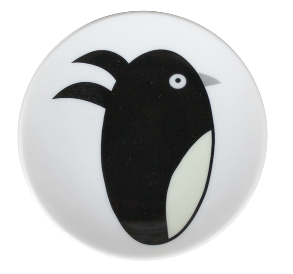 画像1: ペンギン 小皿 (ホワイト右向き) (1)